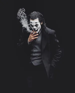 A Man In A Suit Smoking A Cigarette Wallpaper