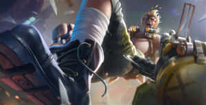 A Man Is Kicking A Man In The Air Wallpaper