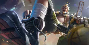 A Man Is Kicking A Man In The Air Wallpaper