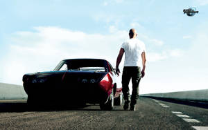 A Man Is Standing On A Road Wallpaper