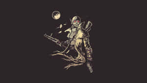 A Man With A Gun Is Holding A Gun Wallpaper