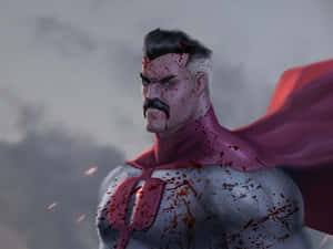 A Man With A Mustache And Red Cape Wallpaper