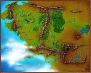 A Map Of The Lord Of The Rings Wallpaper