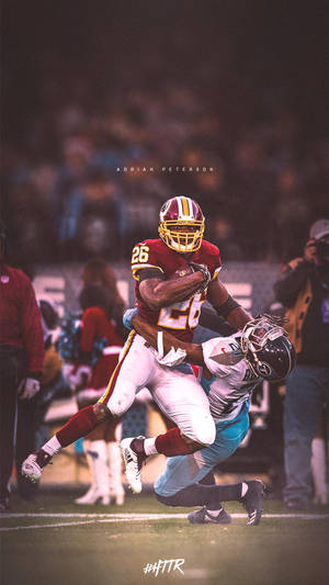 A Member Of Washington Commanders Adrian Peterson Wallpaper