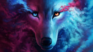 A Mesmerizing And Unique Shot Of A Beautiful Wolf. Wallpaper