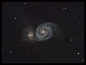 A Mesmerizing View Of The Whirlpool Galaxy Wallpaper