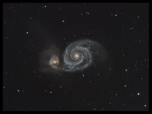 A Mesmerizing View Of The Whirlpool Galaxy Wallpaper