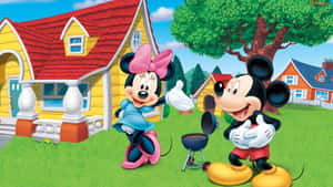 A Mickey Mouse Desktop House Wallpaper