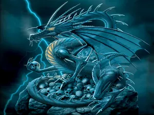A Mighty And Majestic Purple Dragon Wallpaper