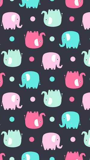 A Modern And Stylish Iphone Featuring Adorable Illustrations Wallpaper