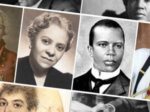 A Montage Of Musical Maestros - Scott Joplin And Other Iconic Composers Wallpaper