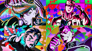 A Mural Of The Popular Manga And Anime Series Jojo's Bizarre Adventure. Wallpaper