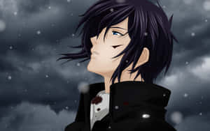 A Mysterious, Adventurous Black Anime Boy Wallpaper