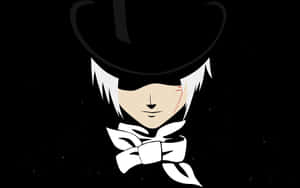 A Mysterious Black Anime Boy Sporting A Cool Attitude Wallpaper