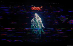 A Mysterious Ghost Glitch In A Digital World. Wallpaper