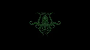 A Mythos-inspired Green Symbol Of Superstition And Fear Wallpaper