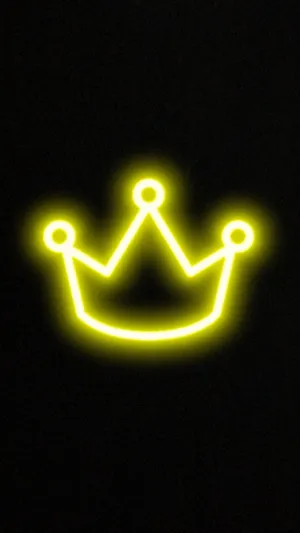 A Neon Crown On A Black Background Wallpaper