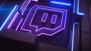 A Neon Sign With A Purple Light Wallpaper
