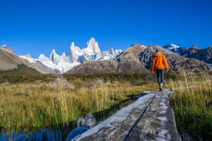 A Nice Day In El Chalten Village Wallpaper