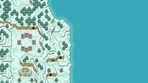 A Peaceful Landscape In The Snow And Sea Of Earthbound Wallpaper