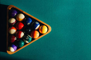 A Perfect Break - Snooker Ball Rack Ready For Play Wallpaper