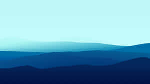 A Picture Of A Minimalist Mountain With Calming Blue Hues Wallpaper