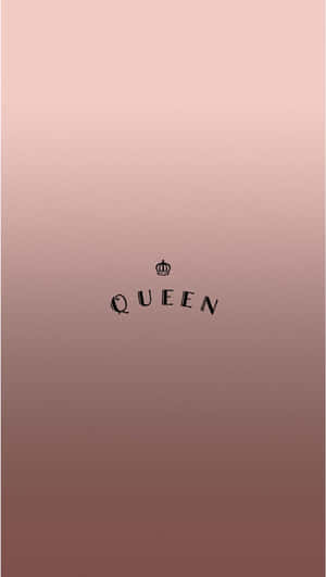 A Pink And Black Background With The Word Queen Wallpaper