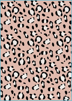 A Pink And Black Leopard Print Fabric Wallpaper