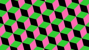 A Pink And Black Tiled Pattern With A Pink And Black Background Wallpaper