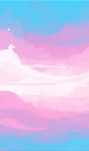 A Pink And Blue Sky With Clouds Wallpaper