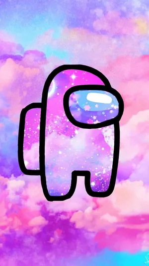 A Pink And Purple Alien In The Sky Wallpaper