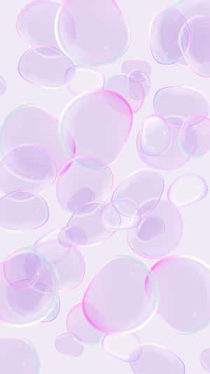 A Pink And White Background With Soap Bubbles Wallpaper
