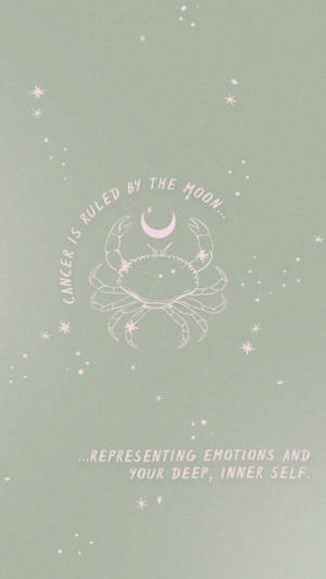 A Pink And White Card With The Words,'overruled By The Moon' Wallpaper