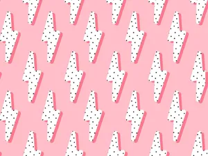 A Pink And White Lightning Bolt Pattern Wallpaper