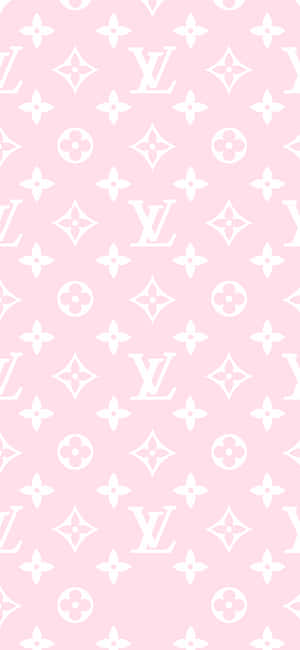 A Pink And White Louis Vuitton Pattern Wallpaper