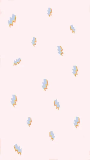 A Pink Background With A Blue And Orange Pattern Wallpaper