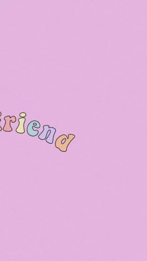 A Pink Background With The Word Friend Written On It Wallpaper