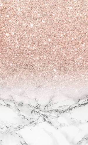 A Pink Glitter Background With Stars On It Wallpaper