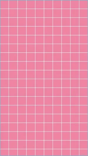 A Pink Grid Pattern With Squares On It Wallpaper