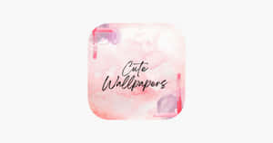 A Pink Phone With The Words Cute Wallpapers On It Wallpaper