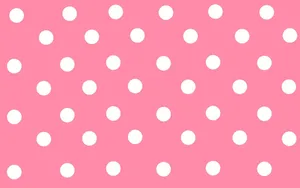 A Pink Polka Dot Pattern With White Dots Wallpaper