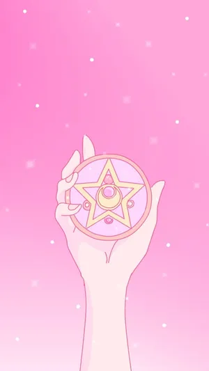 A Pink Star With A Pink Background Wallpaper