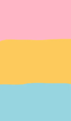 A Pink, Yellow, And Blue Flag With A Rainbow In The Middle Wallpaper