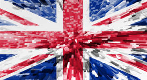A Pixelated Representation Of The United Kingdom Flag Wallpaper