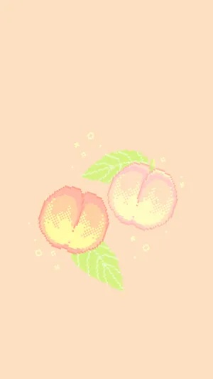 A Plump, Juicy Peach With A Sweet Pink Blush Wallpaper