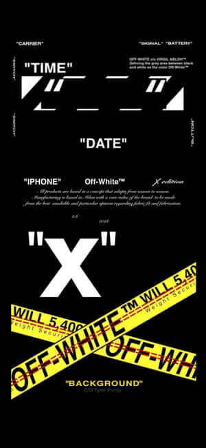 A Poster With The Words Off White Off Wallpaper