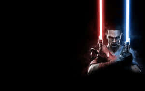 A Powerful Jedi Stands Ready To Protect The Force Wallpaper