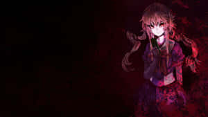 A Psycho Anime Girl In Her Own World Wallpaper