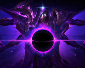 A Purple And Black Image Of A Dark Creature Wallpaper