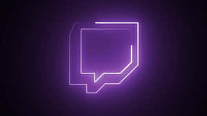 A Purple Neon Sign With A Purple Speech Bubble Wallpaper